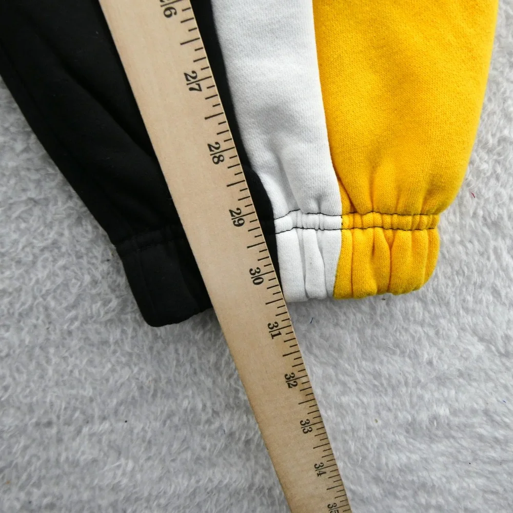 Starter Sweatpants Mens Medium Pittsburgh Steelers Black Gold Colorblock Vintage